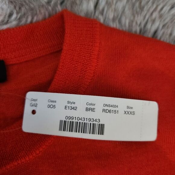 J. Crew Long Sleeve Button Down Cardigan Sweater Orange with Gold Buttons XXXS - Picture 5 of 10